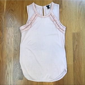 J. Crew Embellished Tank in Blush, XXS